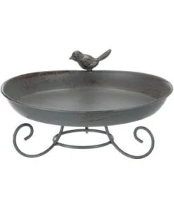 Baignoire Oiseaux Poser-métal 800ml/22cm Gris