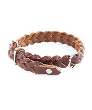COLLIER TRESSE CUIR PF 18-42CM 1 COLLIER TRESSE CUIR PF 18-42CM