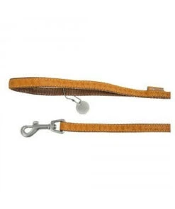 LAISSE MC LEATHER 1.2M 20MM JAUNE