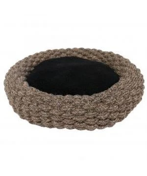 Paniere Corde Coton M 54x54x13cm Noir/brun 1 Paniere Corde Coton M 54x54x13cm Noir/brun